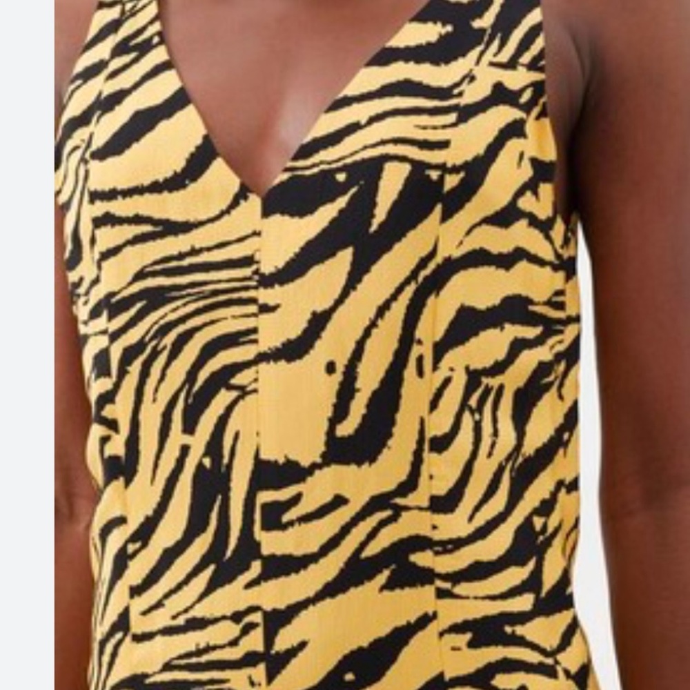 Zebra Print V-Neck tank blouse cami